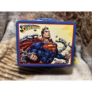 Superman 3D Embossed Lunch Box by The Tin Box Company DC Comics 2000